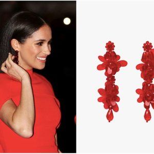 Simone Rocha H&M red drop earrings NWT